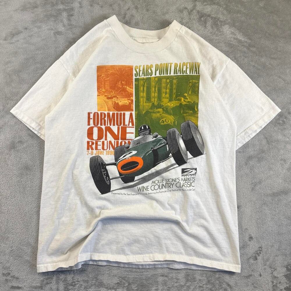 Vintage 1996 Sears Point Raceway Formula One Reunion T-Shirt Men’s XL White